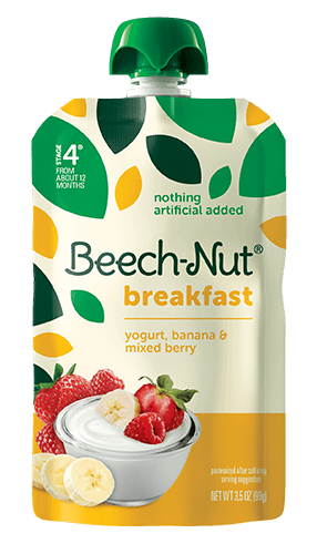 yogurt, banana & mixed berry breakfast pouch