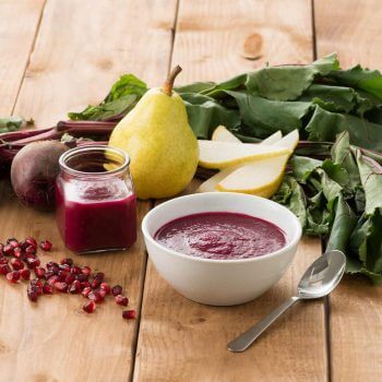 Beets, Pear & Pomegranate Purée