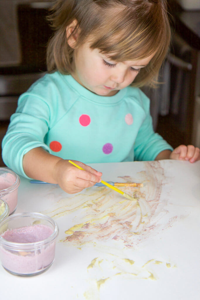 DIY Natural Baby Finger Paints - with vibrant colours! - how we