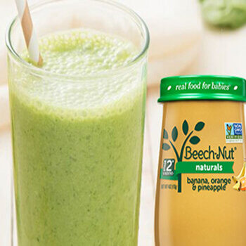 Banana, Orange, & Pineapple Smoothie With Spinach