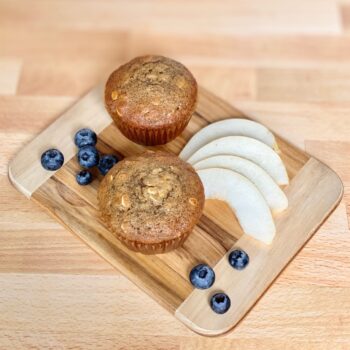 Pear Blueberry Lactation Muffins