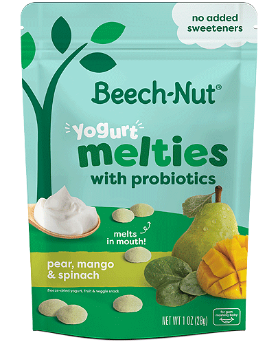 Beech-Nut® Pear, Mango, Spinach & Yogurt Melties with Probiotics