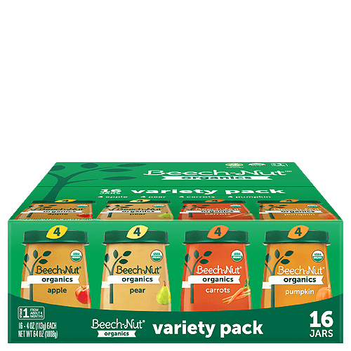 Stage 1 Beech-Nut® Organics Jars Variety Pack