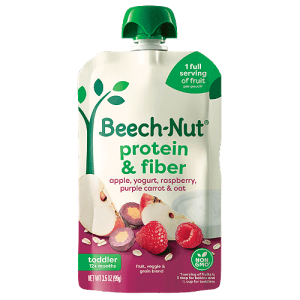 Beech-Nut® Apple, Yogurt, Raspberry, Purple Carrot & Oats – Protein & Fiber Pouch