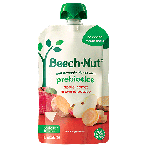 Beech-Nut® Carrot, Apple & Sweet Potato Blends with Prebiotic Fiber Pouch