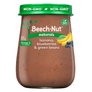 Beech-Nut Naturals® Banana, Blueberries & Green Beans Jar