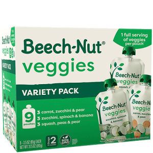 Beech-Nut® Veggies Pouch Variety Pack
