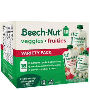 Beech-Nut® Veggies and Fruities Pouch Variety Pack – 18 count
