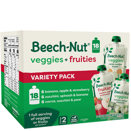 Beech-Nut® Veggies and Fruities Pouch Variety Pack – 18 count