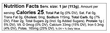 Beech-Nut Classics Mixed Vegetables Nutrition