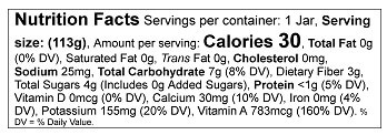 Organic Carrots Nutrition Facts